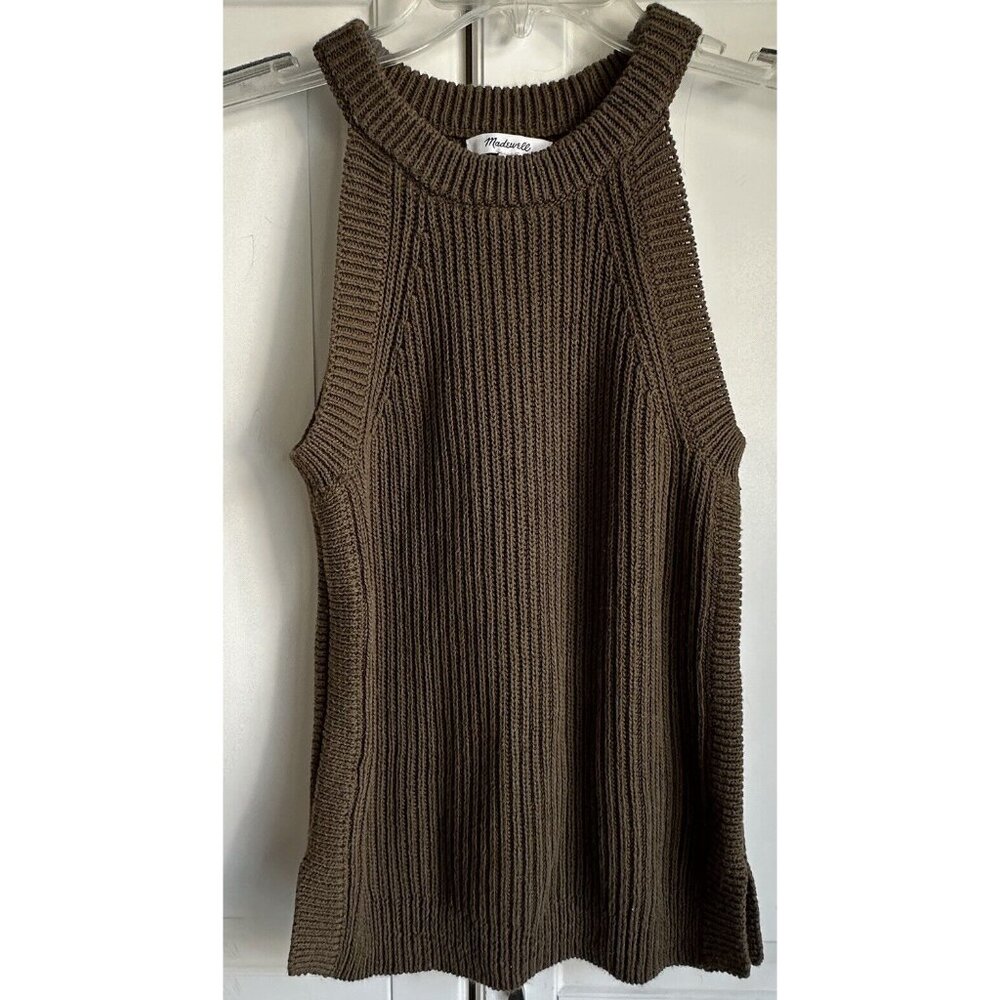 Madewell‎ Sweater Womens Size XXS Valley Olive Green High Neck Tank